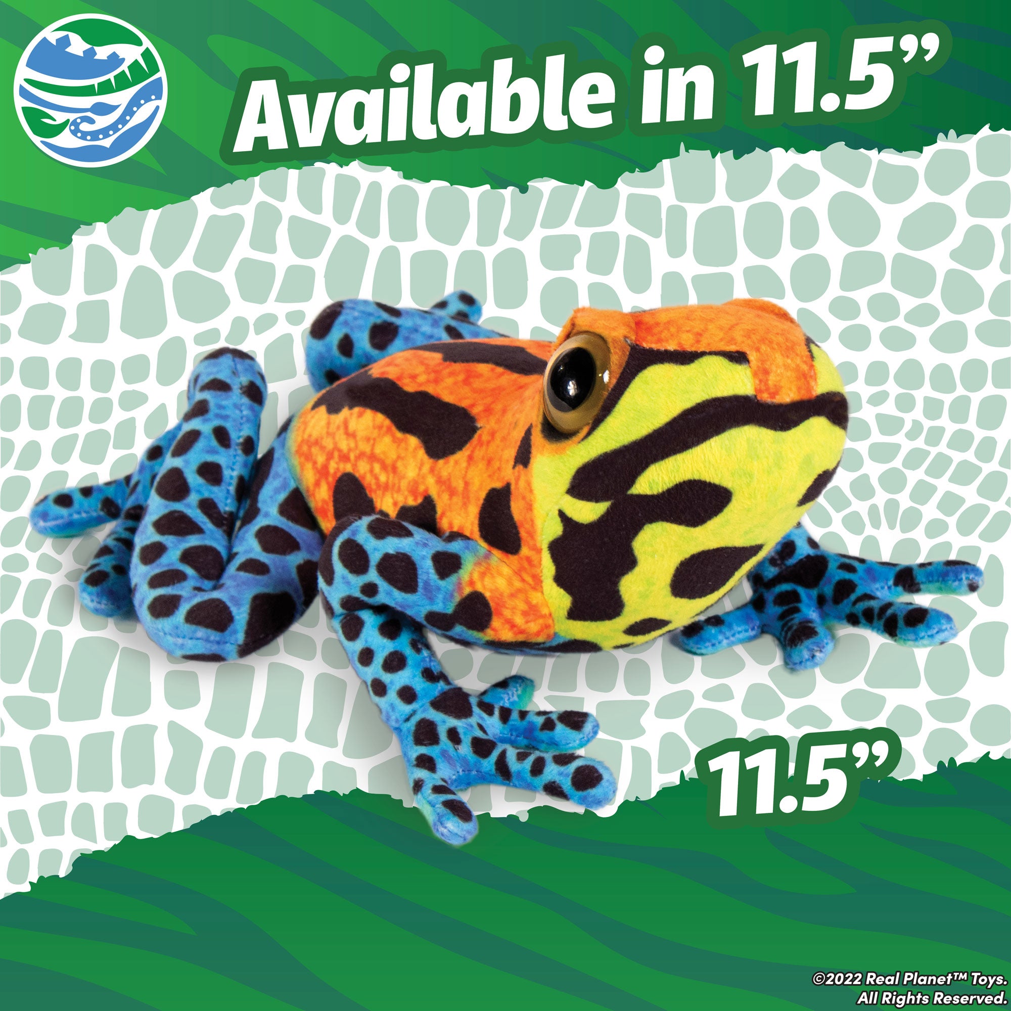 Real Planet™ Amazon Arrow Poison Frog Realistic Plush Stuffed