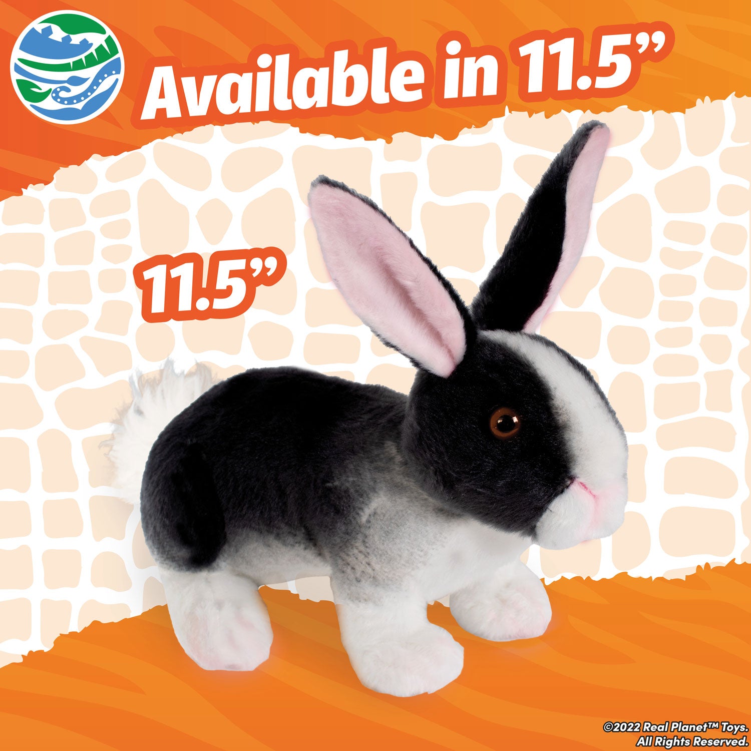 Real Planet™ Black Rabbit Realistic Plush Stuffed Animal – Real Planet ...