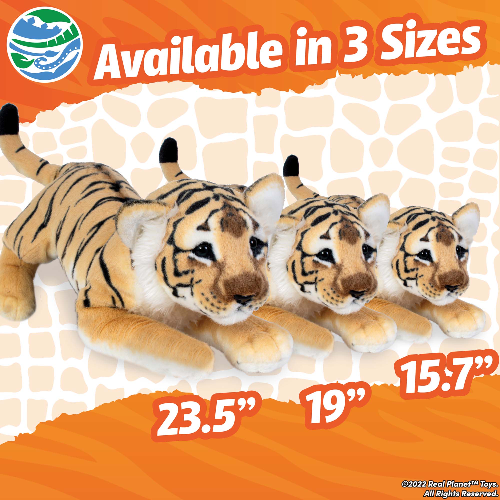 Real Planet™ Orange Tiger Cub Realistic Plush Stuffed Animal – Real ...