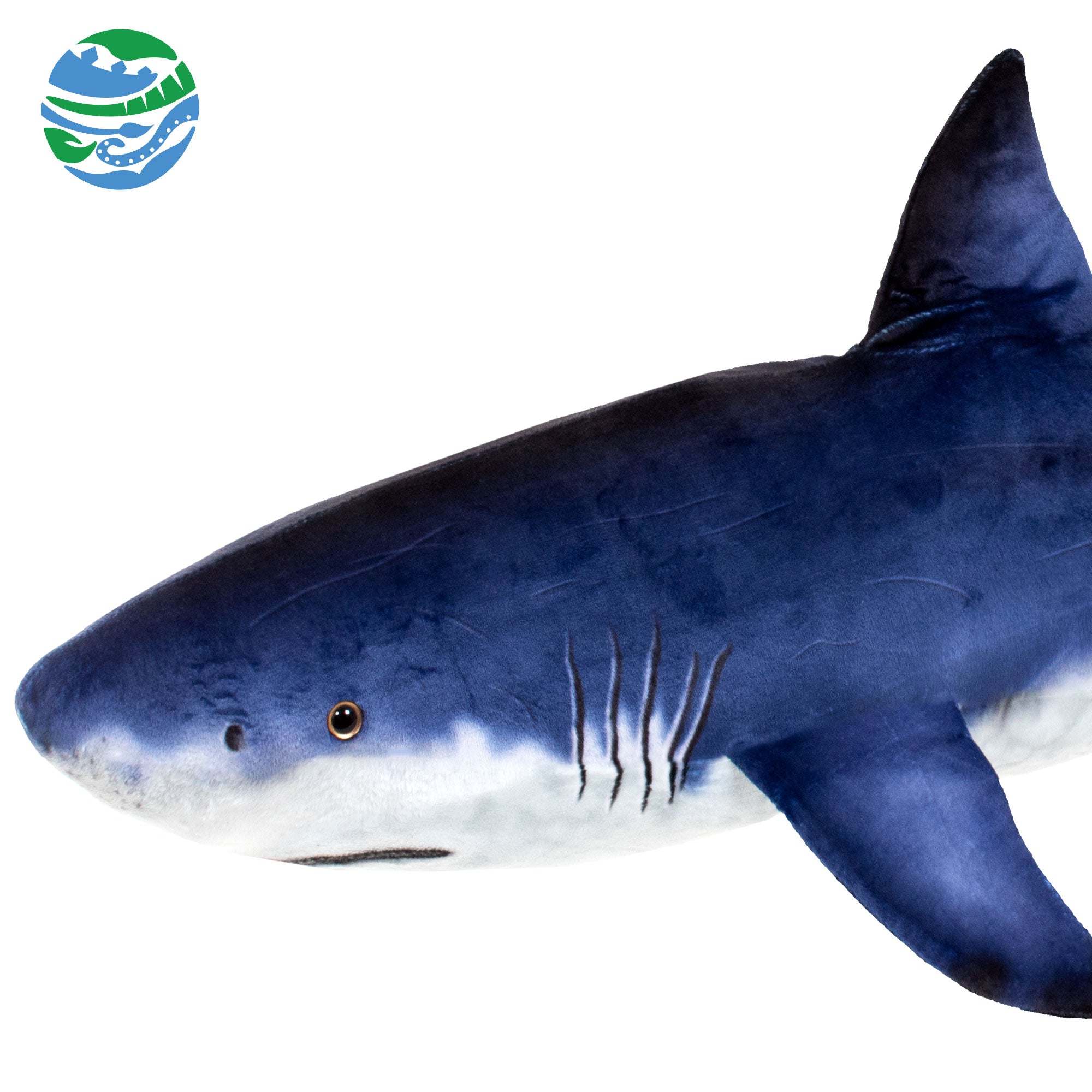 Real Planet Blue Lifelike Great White Shark Realistic Plush Stuffed A Real Planet Toys