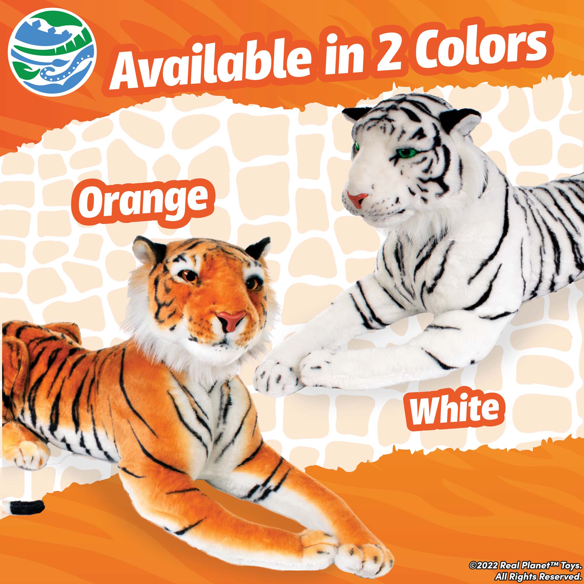 Real Planet™ White Tiger Realistic Plush Stuffed Animal – Real Planet™ Toys
